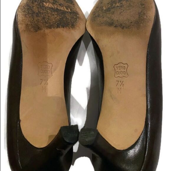 Vaneli Brown Leather Pointed Toe Heels 7.5 7.5M - Picture 7 of 7